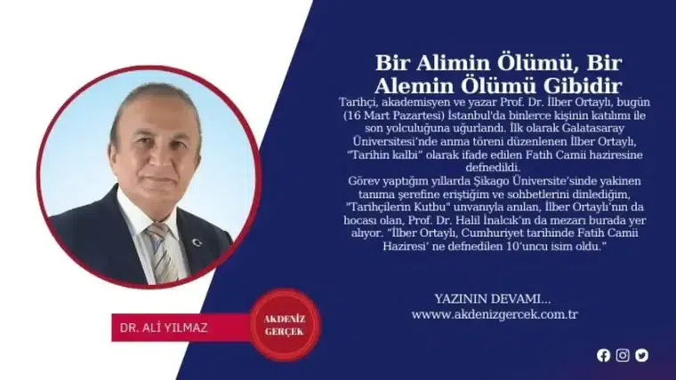 Bir Alimin Ölümü, Bir Alemin Ölümü Gibidir