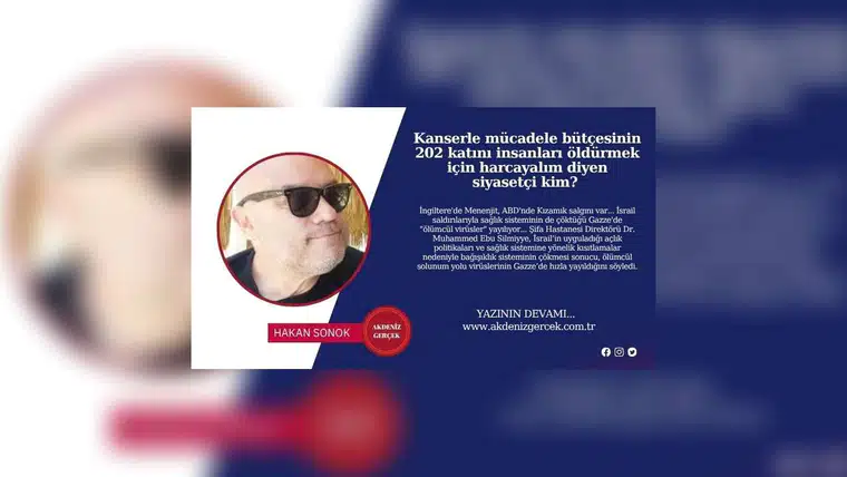 Kanserle mücadele bütçesinin 202 katını insanları öldürmek için harcayalım diyen siyasetçi kim?