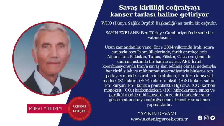 Savaş kirliliği coğrafyayı kanser tarlası haline getiriyor