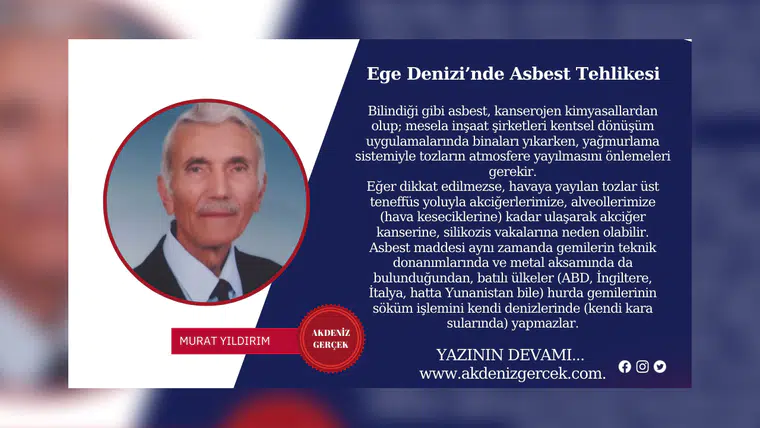 Ege Denizi’nde Asbest Tehlikesi