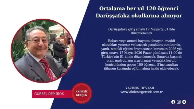 Ortalama her yıl 120 öğrenci Darüşşafaka okullarına alınıyor