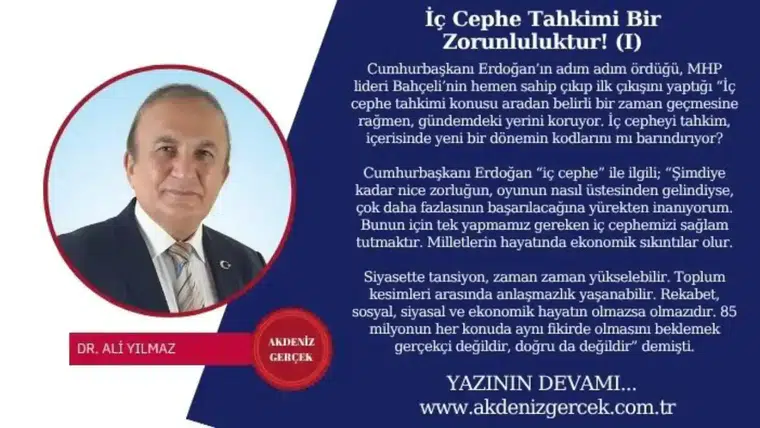 İç Cephe Tahkimi Bir Zorunluluktur! (I)