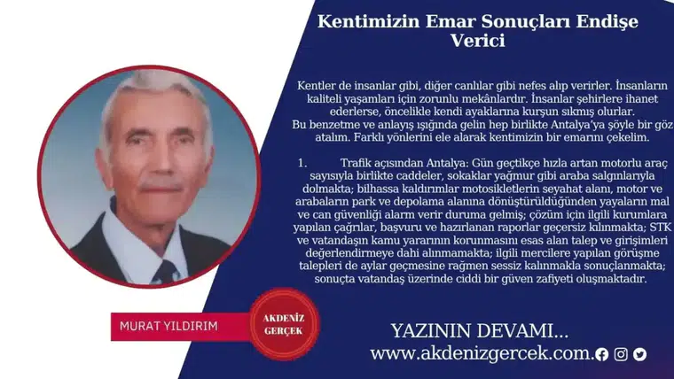Kentimizin Emar Sonuçları Endişe Verici