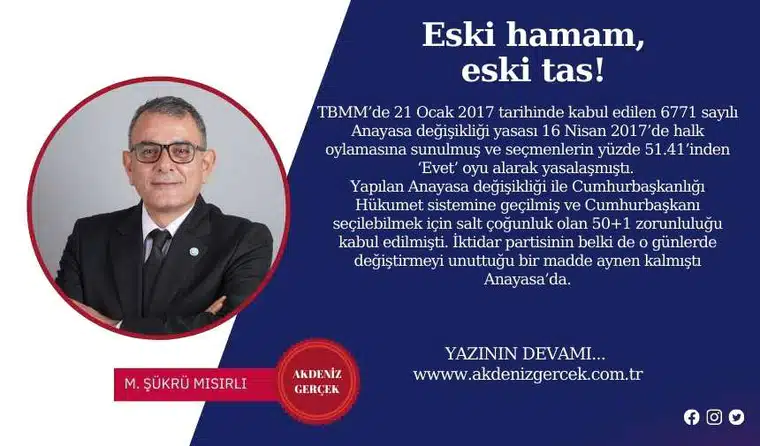 Eski hamam, eski tas!