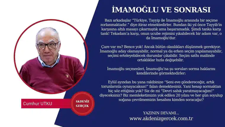 İMAMOĞLU VE SONRASI