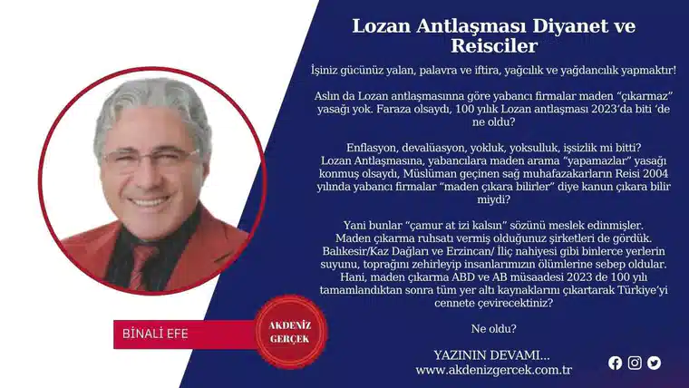 Lozan Antlaşması Diyanet ve Reisciler