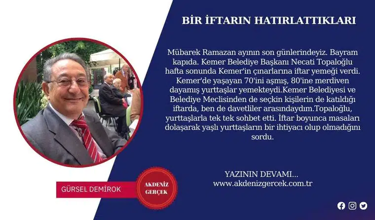 BİR İFTARIN HATIRLATTIKLARI