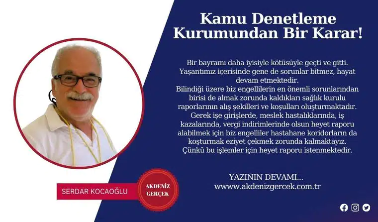 Kamu Denetleme Kurumundan Bir Karar!