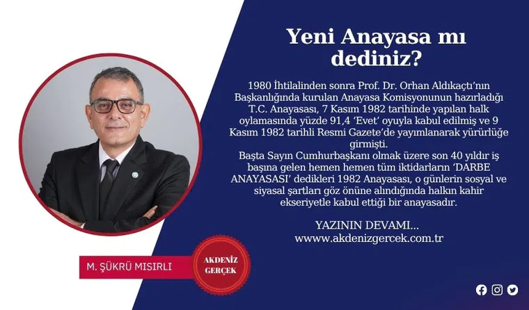 Yeni Anayasa mı dediniz?