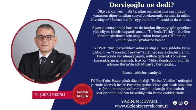 Dervişoğlu ne dedi?