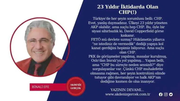 23 Yıldır İktidarda Olan CHP(!)