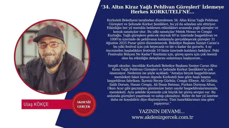 ‘34. Altın Kiraz Yağlı Pehlivan Güreşleri’ İzlemeye Herkes KORKUTELİ’NE…