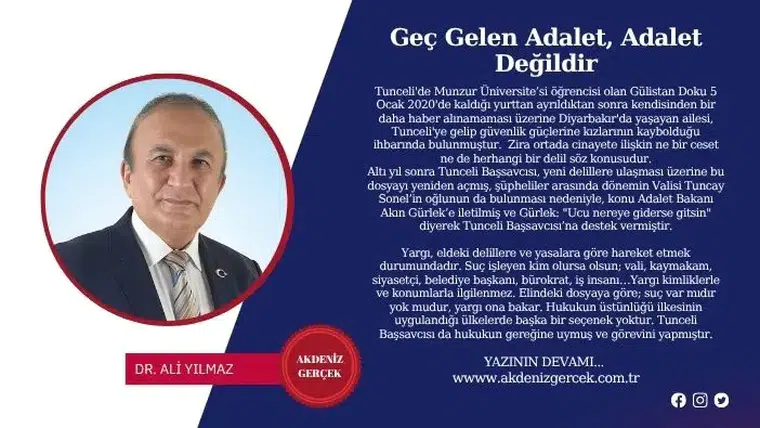 Geç Gelen Adalet, Adalet Değildir