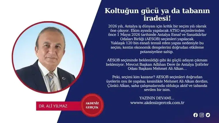 Koltuğun gücü ya da tabanın iradesi!