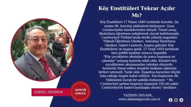 Köy Enstitüleri Tekrar Açılır Mı?