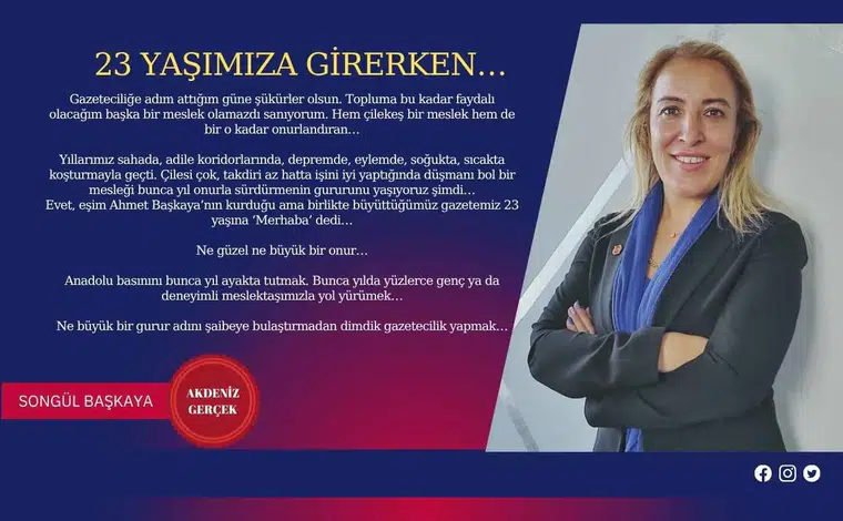 23 yaşımıza girerken…