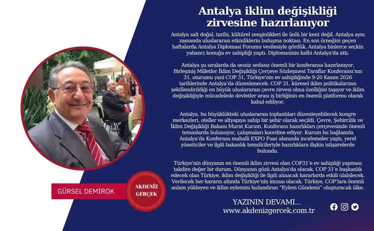 Antalya iklim değişikliği zirvesine hazırlanıyor