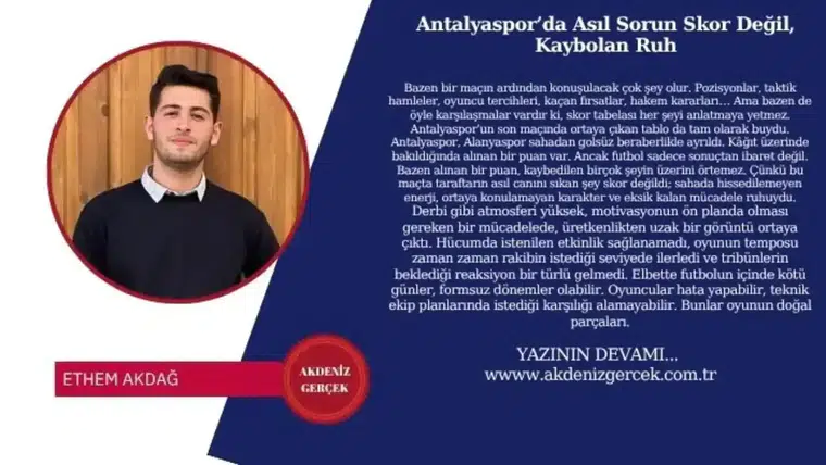 Antalyaspor’da Asıl Sorun Skor Değil, Kaybolan Ruh