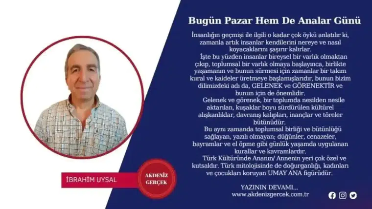 Bugün Pazar Hem de Analar Günü