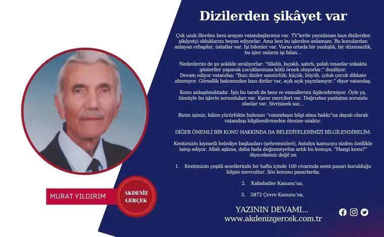 Dizilerden şikâyet var