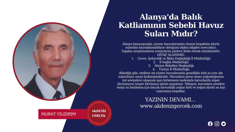 Alanya'da Balık Katliamının Sebebi Havuz Suları Mıdır?