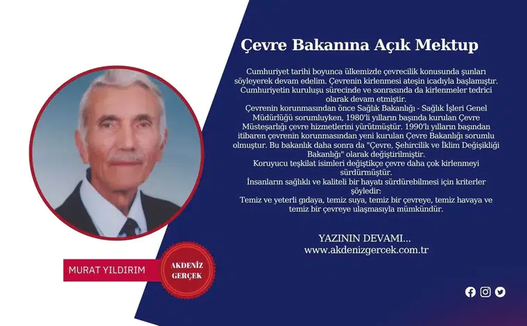 Çevre Bakanına Açık Mektup