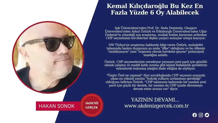 Kemal Kılıçdaroğlu Bu Kez En Fazla Yüzde 6 Oy Alabilecek
