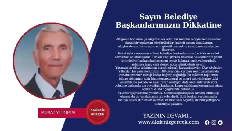 Sayın Belediye Başkanlarımızın Dikkatine