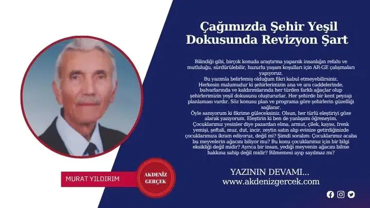Çağımızda Şehir Yeşil Dokusunda Revizyon Şart