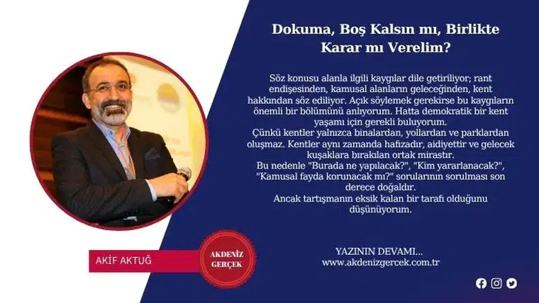 Dokuma, Boş Kalsın mı, Birlikte Karar mı Verelim?