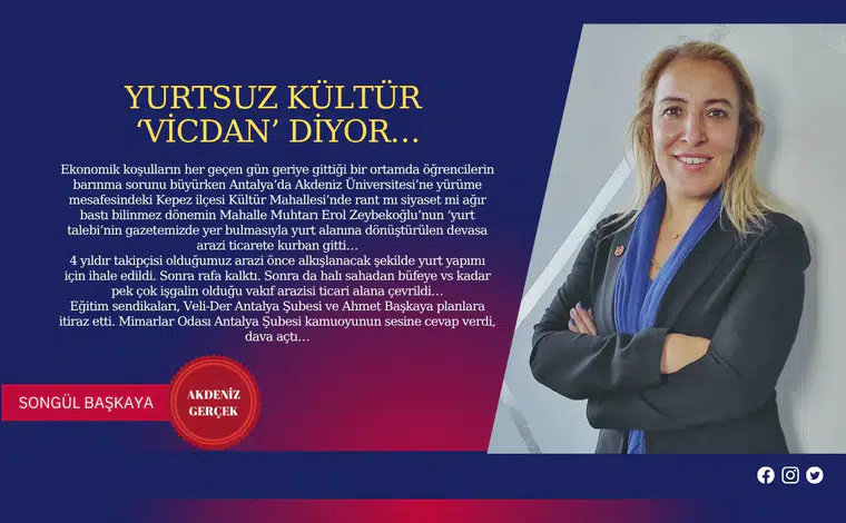 Yurtsuz Kültür ‘vicdan’ diyor…