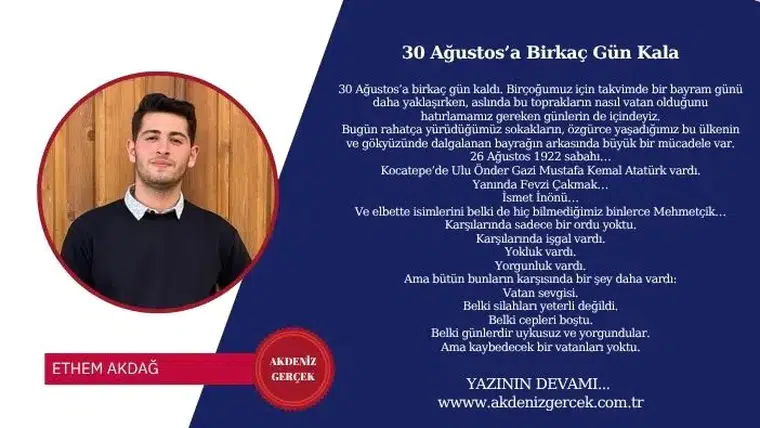 30 Ağustos’a Birkaç Gün Kala