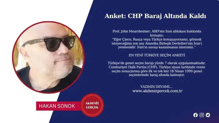 Anket: CHP Baraj Altında Kaldı