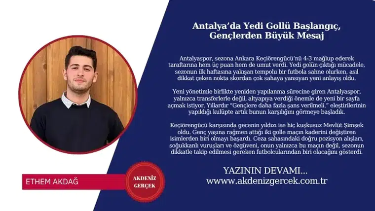 Antalya’da Yedi Gollü Başlangıç, Gençlerden Büyük Mesaj