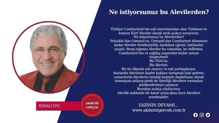 Ne istiyorsunuz bu Alevilerden?
