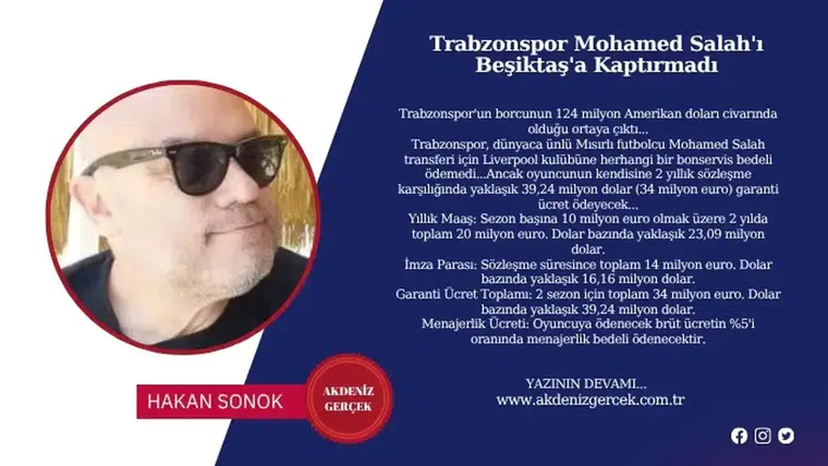 Trabzonspor Mohamed Salah'ı Beşiktaş'a Kaptırmadı