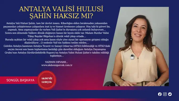 Antalya Valisi Hulusi Şahin haksız mı?