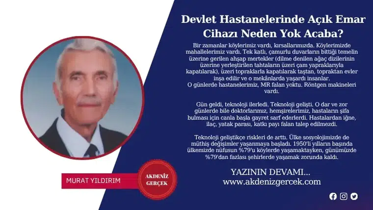 Devlet Hastanelerinde Açık Emar Cihazı Neden Yok Acaba?