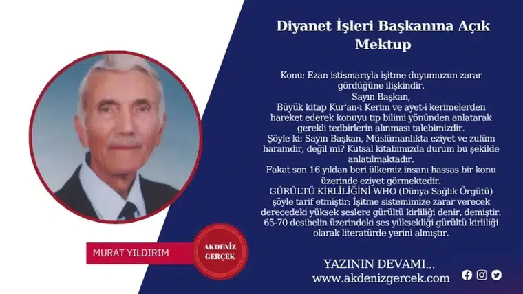 Diyanet İşleri Başkanına Açık Mektup