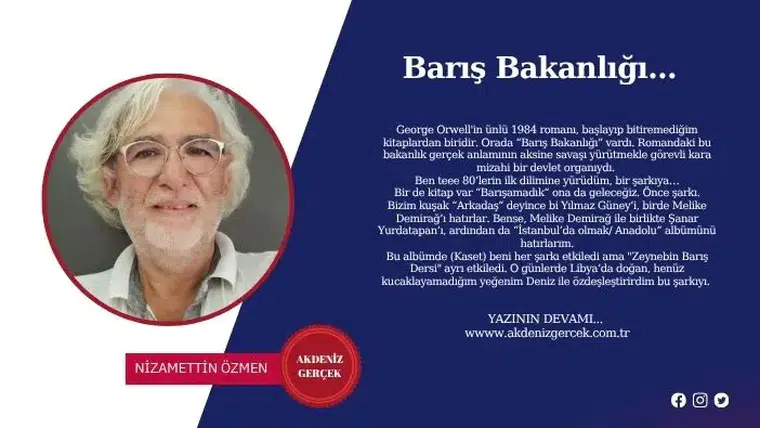 Barış Bakanlığı…