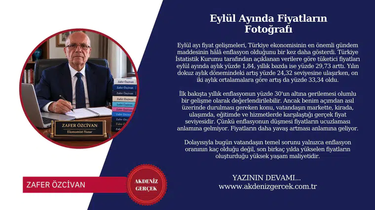 Eylül Ayında Fiyatların Fotoğrafı