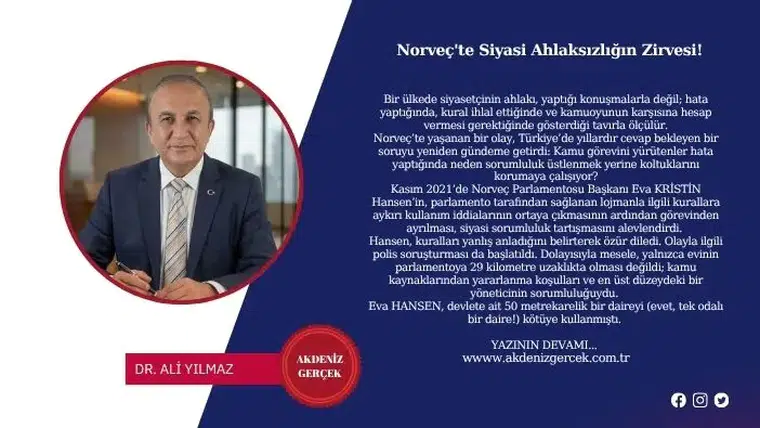 Norveç'te Siyasi Ahlaksızlığın Zirvesi!