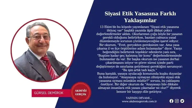 Siyasi Etik Yasasına Farklı Yaklaşımlar