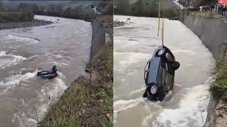 Giresun'da Mezar Yeri Bakmaya Giderken Otomobille Dereye Uçarak Hayatını Kaybetti