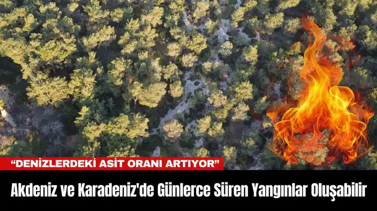 Akdeniz ve Karadeniz'de Günlerce Süren Yangınlar Oluşabilir