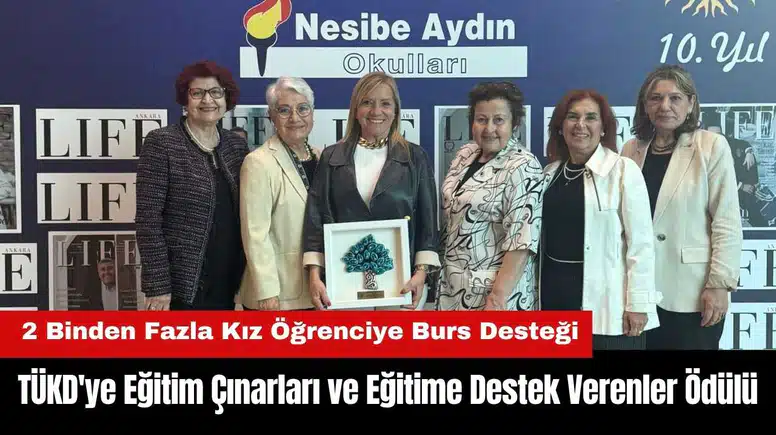 TÜKD'ye Eğitim Çınarları ve Eğitime Destek Verenler Ödülü