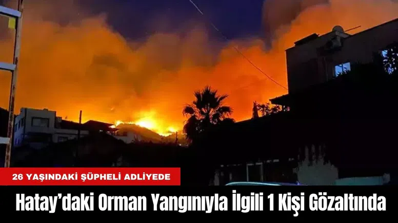 Hatay’daki Orman Yangınıyla İlgili 1 Kişi Gözaltında