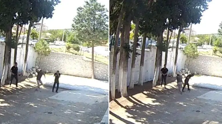 Belediye Başkanı İki Zabıta Memurunu Sopayla Dövdü! O Anlar Kameraya Yansıdı!
