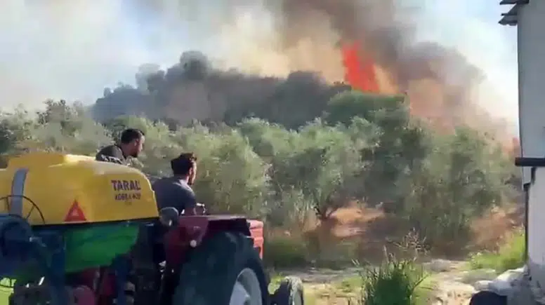 Aksu’da Ormanlık Alandaki Yangına Havadan ve Karadan Müdahale!