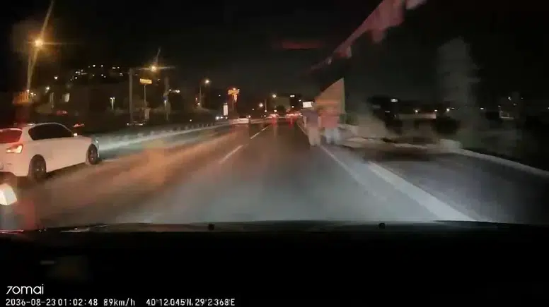 Bursa'da İlginç Kaza: Otomobilin Çarptığı Yaya Koşarak Kaçtı